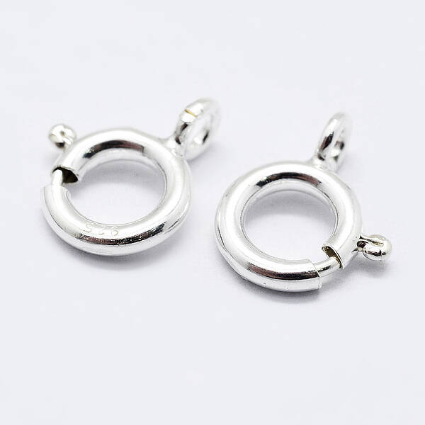 925 Sterling Silver Spring Ring Clasps