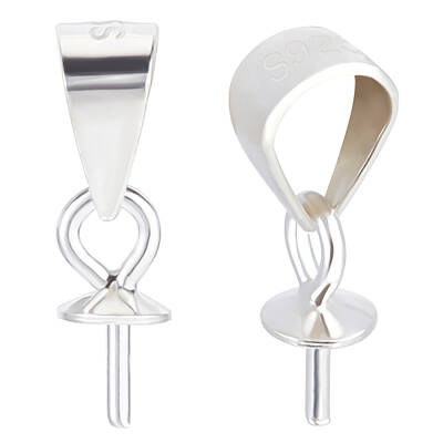 20Pcs 925 Sterling Silver Pendant Bails