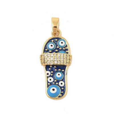 Brass Micro Pave Cubic Zirconia Pendants
