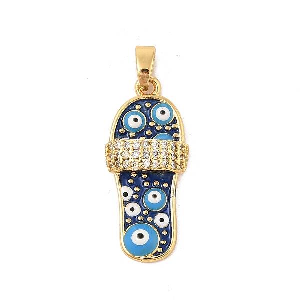 Brass Micro Pave Cubic Zirconia Pendants