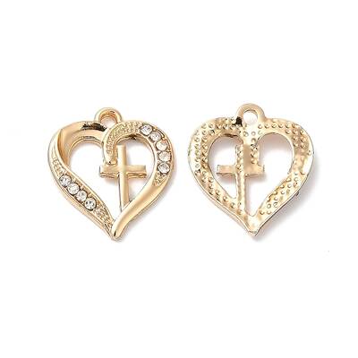 Rack Plating Alloy Crystal Rhinestone Pendants