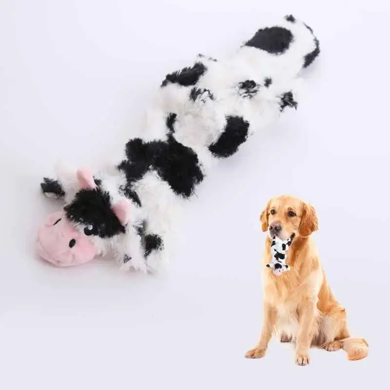 Cartoon Animal Shaped Chewable Pet Plush Toy, Cute Pet Chew Toy, Pet Teething Accessories