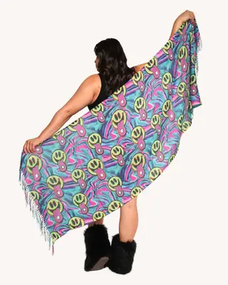 Happy Hour Acid Smiley Pashmina