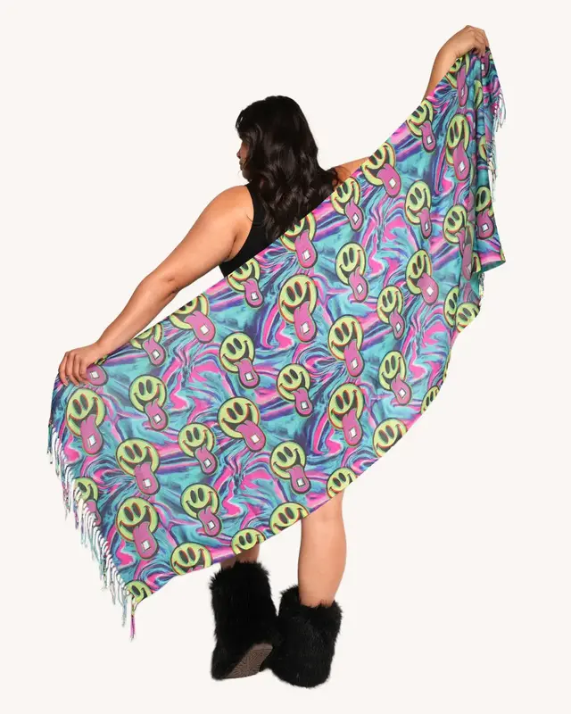 Happy Hour Acid Smiley Pashmina
