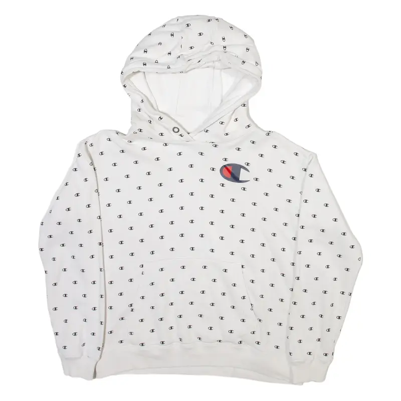 CHAMPION Mens White Hoodie XS