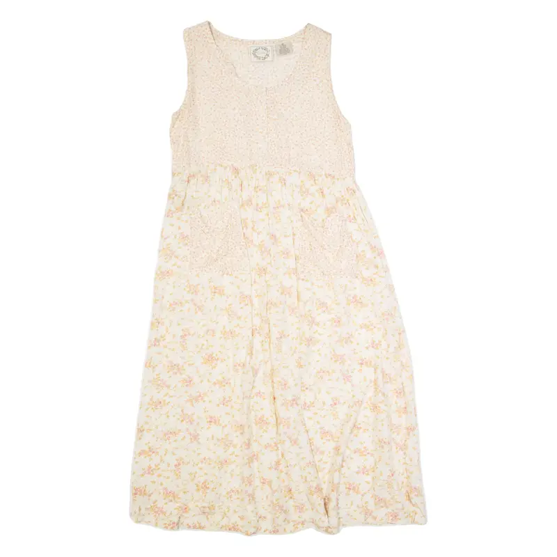 ERIKA Womens Maxi Dress Pink 90s Floral Sleeveless Long M