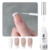 GAOY White Swirl Gel Nail Polish Art Liner, 8ml Classic Colors for Nail Paint Design with Thin Brush DIY French Manicure and ...
