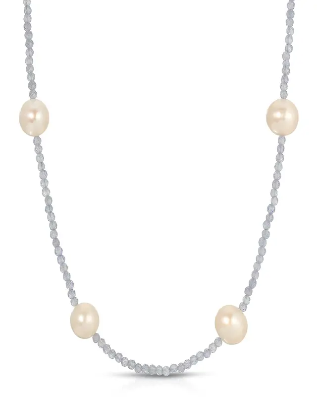 Tavi Necklace | Gemstone: Tanzanite | Metal Color: Silver