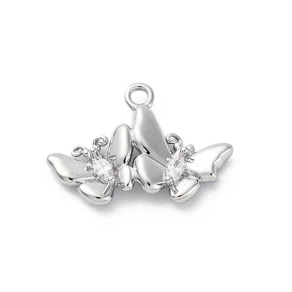 Brass Crystal Rhinestone Pendants
