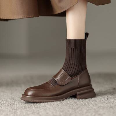 CHIKO Valeria Round Toe Block Heels Ankle Boots