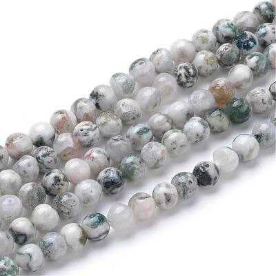 Natural Tree Agate Bead Strands