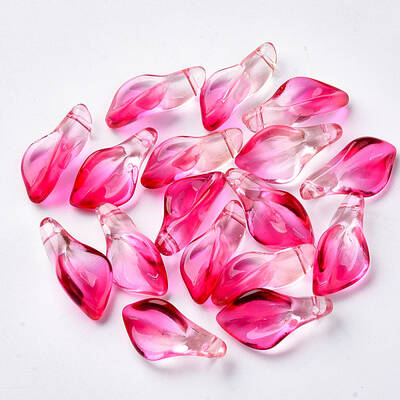 Transparent Spray Painted Glass Pendants