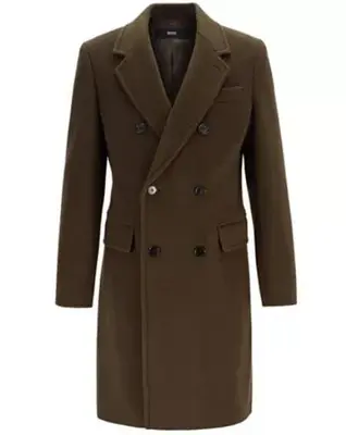 Mens Overcoat -Mens Long Wool Topcoats- Topcoat For Men-Mens Double breasted Overcoat - 