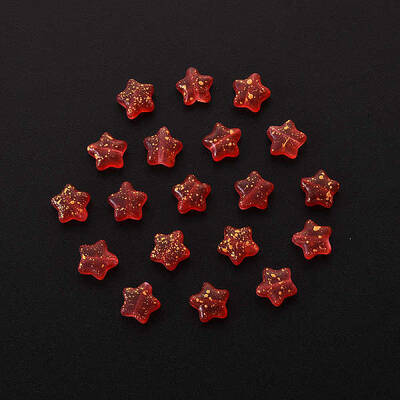 20Pcs Spray Painted Glass Beads