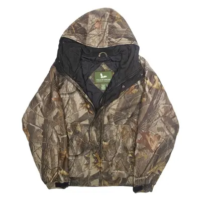 FIELD &STREAM Realtree Mens Jacket Brown Hooded S