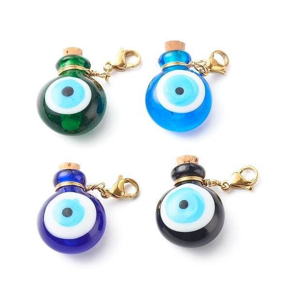 Handmade Lampwork Perfume Bottle Pendants