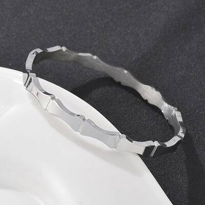 Bamboo Joint 304 Stainless Steel Bangles for Women