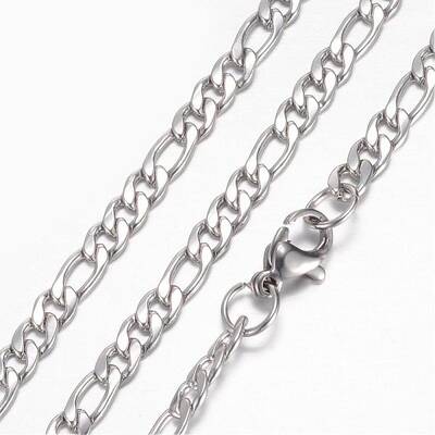 Tarnish Resistant 304 Stainless Steel Figaro Chain Necklaces