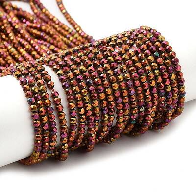 Electroplate Glass Beads Strands
