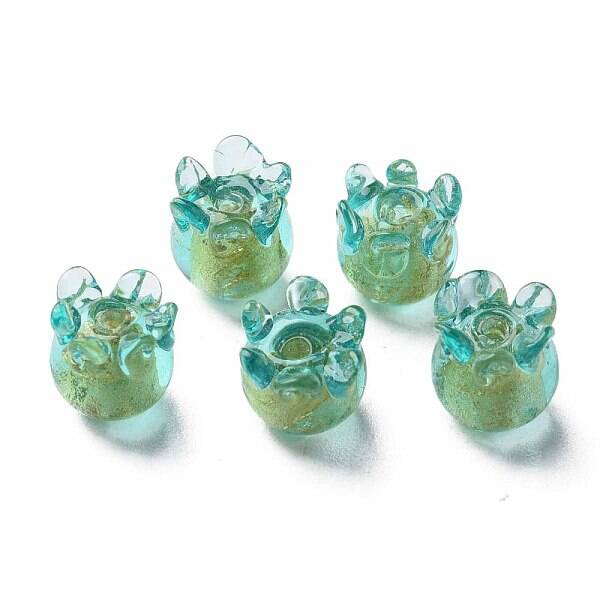 Handmade Gold Foil Lampwork Beads