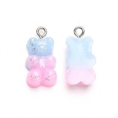 Gradient Color Opaque Resin Pendants