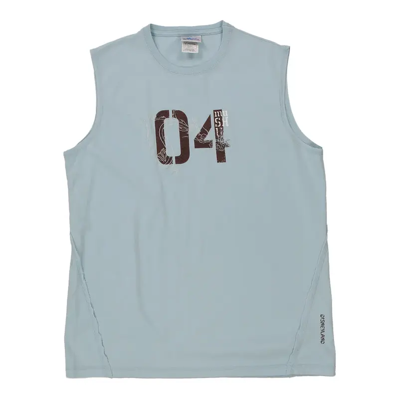 Mushu 04 Disney Graphic Vest - Large Blue Cotton