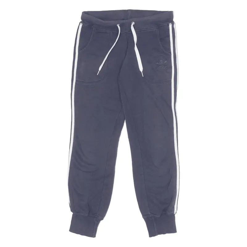 ADIDAS Joggers Blue Tapered Womens UK 10 W28 L30