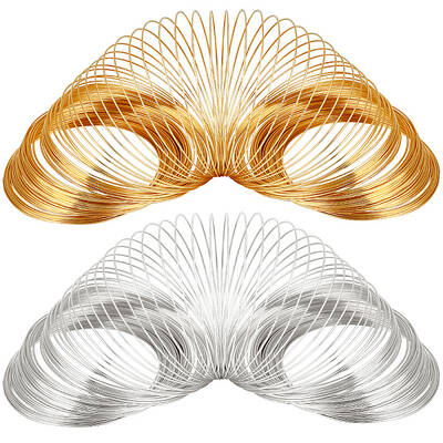 Beebeecraft 400 Circles Memory Wire 22 Gauge Steel Jewelry Wire for Jewelry Making Necklaces and DIY Cable Wire