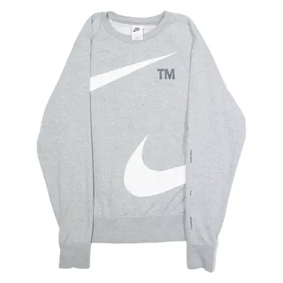 NIKE Mens Sweatshirt Grey Crew Neck S