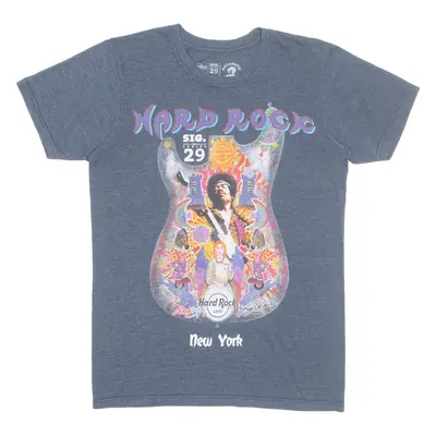 HARD ROCK CAFE Jimi Hendrix Series 29 New York Mens Band T-Shirt Blue S