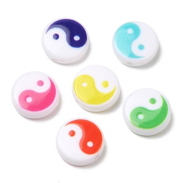 Printed Opaque Acrylic Beads