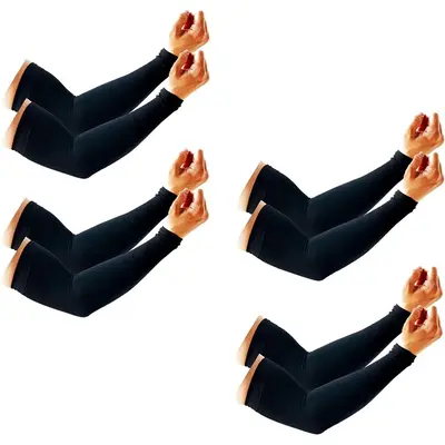 4 Pairs UV Protection Cooling Arm Sleeves for Men and Women UPF 50 Sun Sleeve