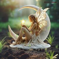 Fairy & Star Design Garden Decoration, Acrylic Garden Ornament, Garden Decorative Statue for Outdoor Yard Lawn, Home Decor, F...