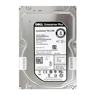 9XT260-257 Seagate 3TB 6Gb/s SAS 7200 3.5-inch 64MB Hard Drive