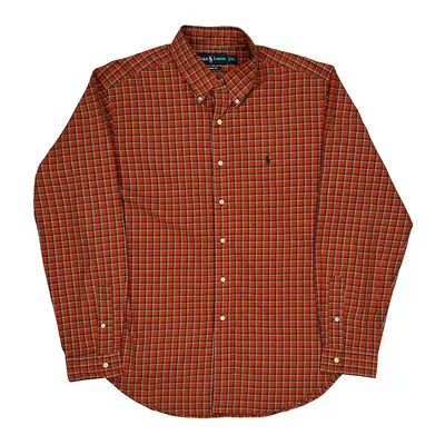 Ralph Lauren Checked Shirt - XL Orange Cotton