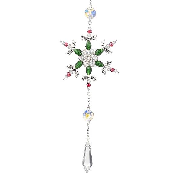 Christmas Glass Snowflake Pendant Decoration