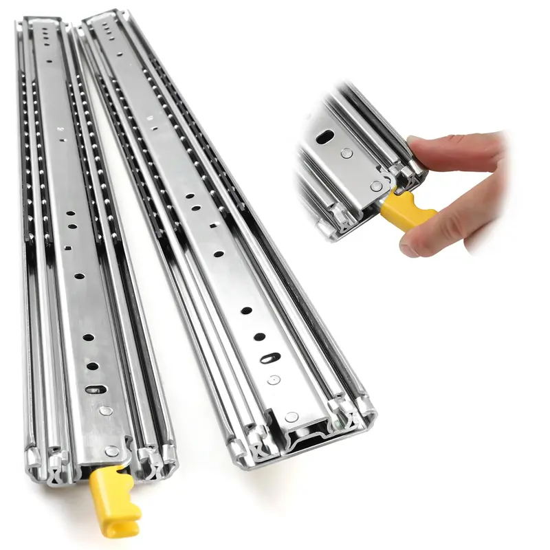 Garvee Heavy Duty Drawer Slides, 18 20 22 24 26 28 30 32 34 36 38 40 44 48 60 Inch 500 Lbs Load Capacity Drawer Slides, Ball ...