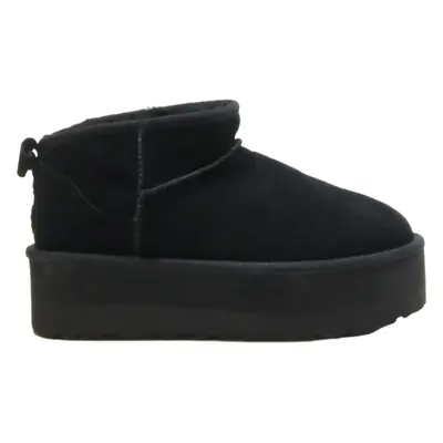 UGG Platform Ankle Boots Black Synthetic Womens UK 7