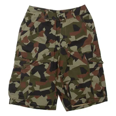 Mens Cargo Shorts Green Camouflage XS W26