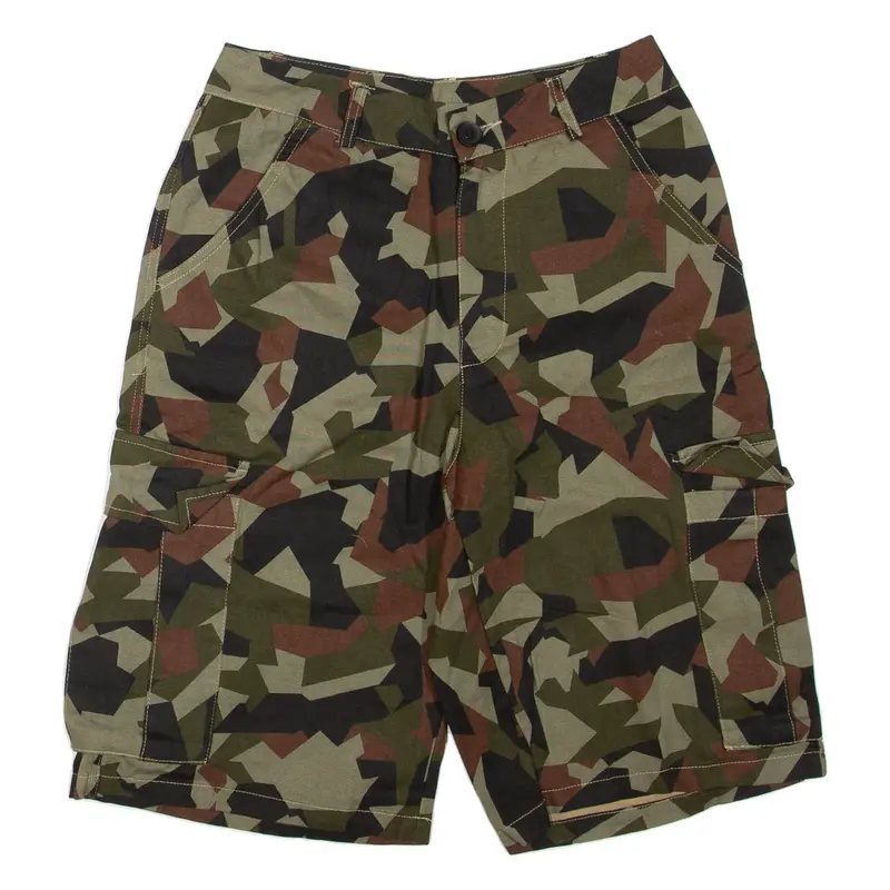 Mens Cargo Shorts Green Camouflage XS W26
