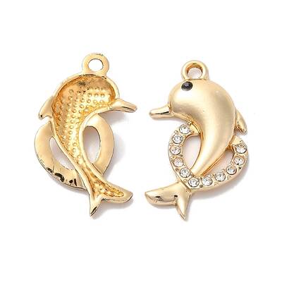 Rack Plating Alloy Rhinestone Pendants