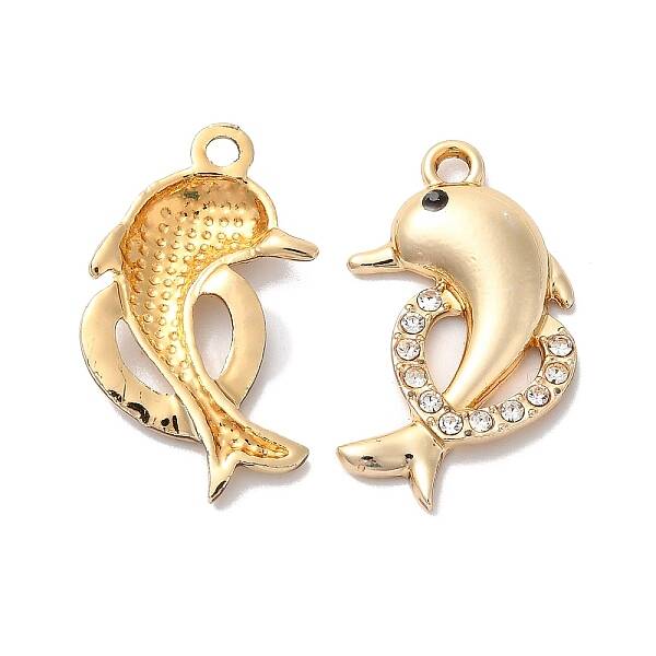 Rack Plating Alloy Rhinestone Pendants