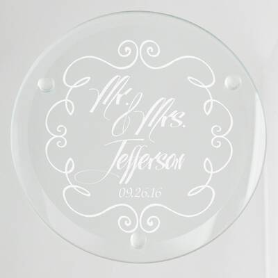 Mr. and Mrs. Glass Coaster