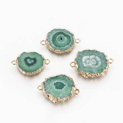 Natural Dyed Quartz Links connectors