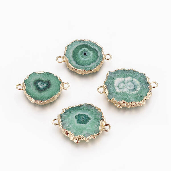 Natural Dyed Quartz Links connectors