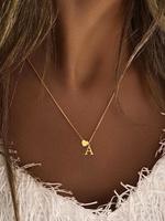 Fashion Letter & Heart Charm Pendant Necklace for Women, Classic Initial Necklace Jewelry for Girls Gift, Fashion Jewelry for...