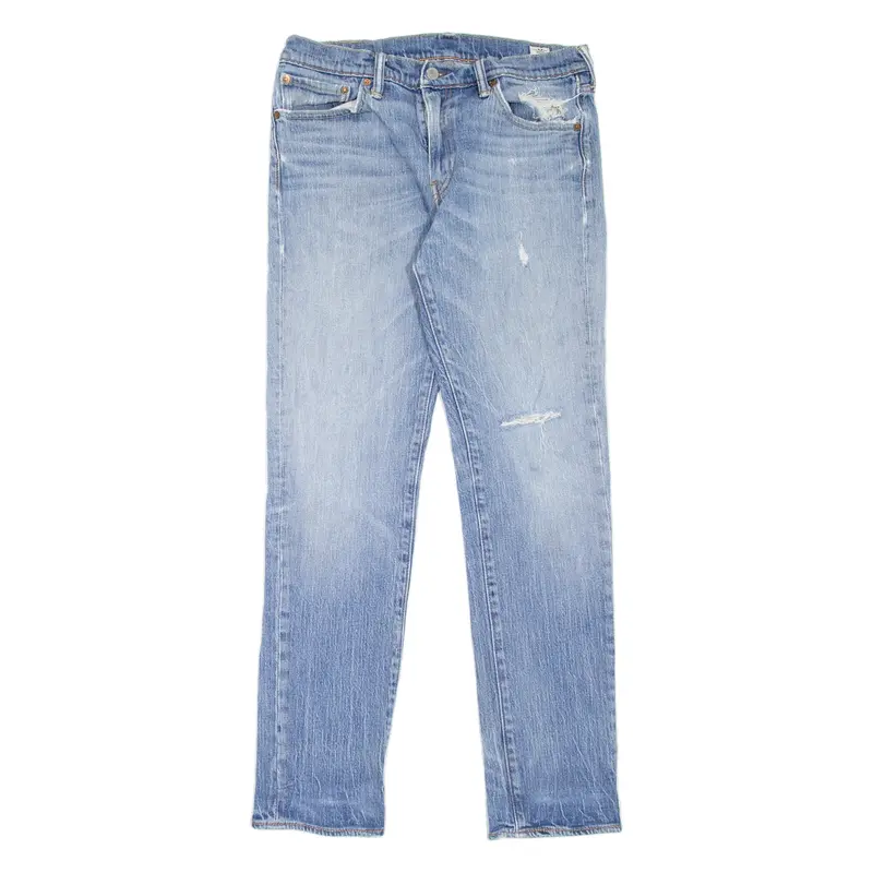 LEVI'S 511 Jeans Distressed Mens Blue Slim Straight Stone Wash W30 L32