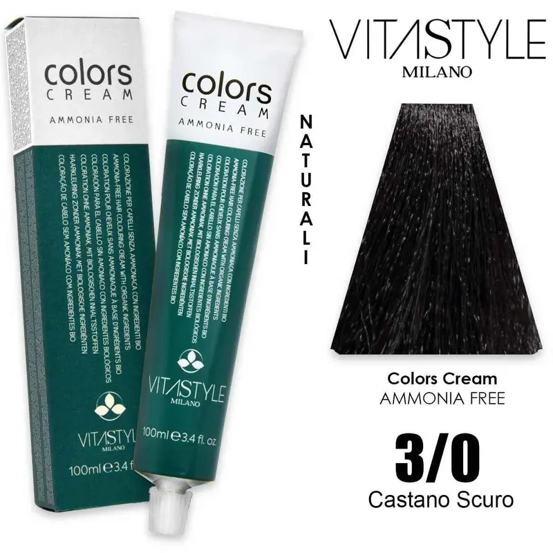 Vitastyle Colors Crema Senza Ammoniaca 100 Ml 3.0