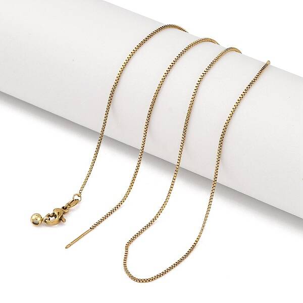 Ion Plaing(IP) 304 Stainless Box Chain Necklaces