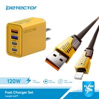 2Packs Fast Charger Set, Quick Charge Adapter with 6.6ft 4-in-1 USB A+C Data Sync Fast ChargingCable For iPhone 16/15/14/13/1...